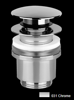 Vidage automatique Diam. 63 mm, capuchon 63.5 mm, EMPORIO, "Stop&Go", avec trop-plein, G "1-1/4", chromé