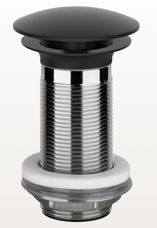 Vidage Diam. 63 mm, capuchon 72 mm, EMPORIO, G 1-1/4", H 100 mm, toujours ouvert, sans trop-plein, 299 noir XL
