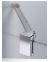 Paroi fixe WALK-IN EASY, renfort d'angle, longueur 100 cm, poli brillant
