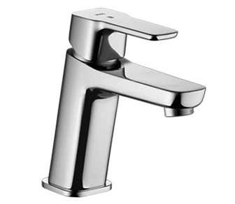 Mélangeur de lavabo MONTA S 145 mm, goulot fixe membrane d'étanchéité, sans vidage excentrique, tuyaux de raccordement flexibles 3/8" groupe acoustique I, chromeline