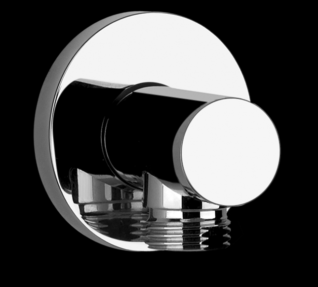 Sortie murale EMPORIO coudée 1/2", L 45 mm, rosace ronde, chromé