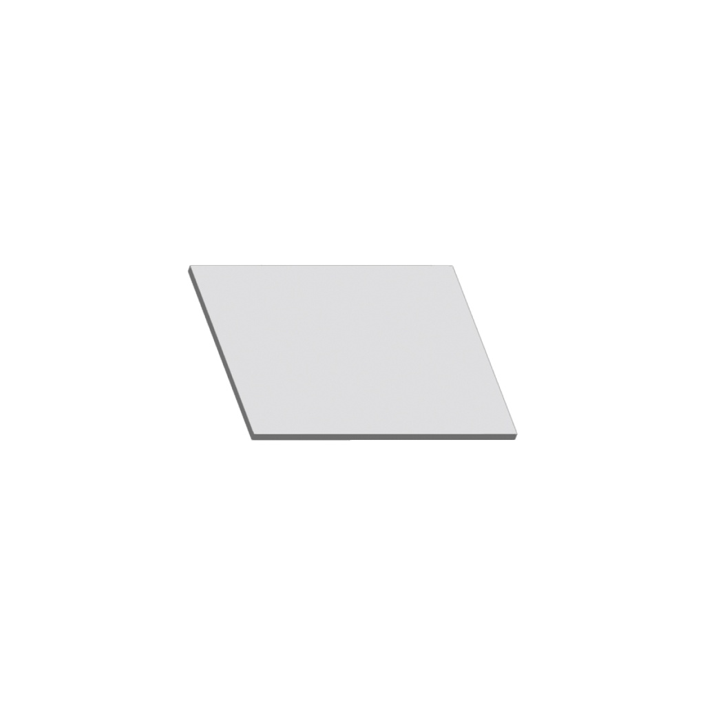 Plan au ml pour vasque à poser TM01851, mélaminé, Finitions Dekorativo 3D à choix - Epaisseur 18 mm - Largeur 604 mm cm Prof. 50,5 cm

