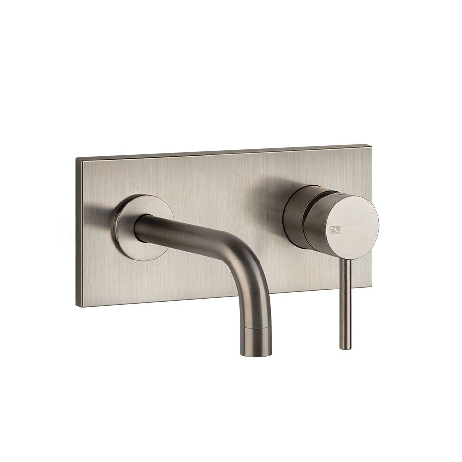 Mélangeur de lavabo mural VIA TORTONA avec bec court 147 mm, sans corps à encastrer Nr. 38497, groupe acoustique I, débit 5 l/min, 149 Finox