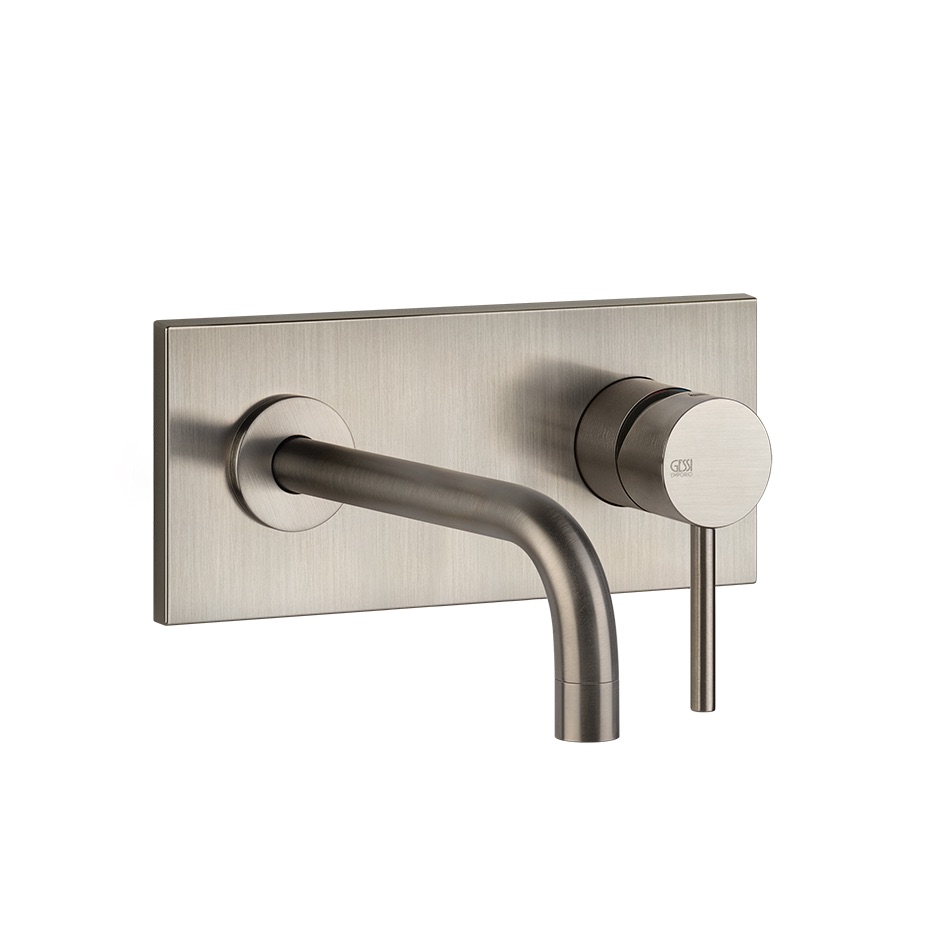 Mélangeur de lavabo mural VIA TORTONA avec bec long 212 mm, sans corps à encastrer Nr. 38497, groupe acoustique I, débit 5 l/min, 149 Finox