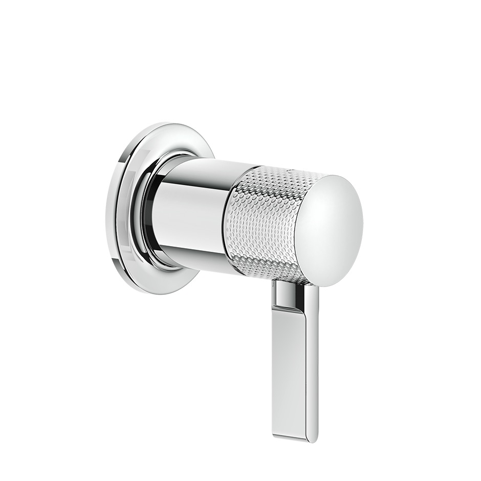 Poignée INCISO pour commande séparée lavabo/douche mural, une sortie, chromé