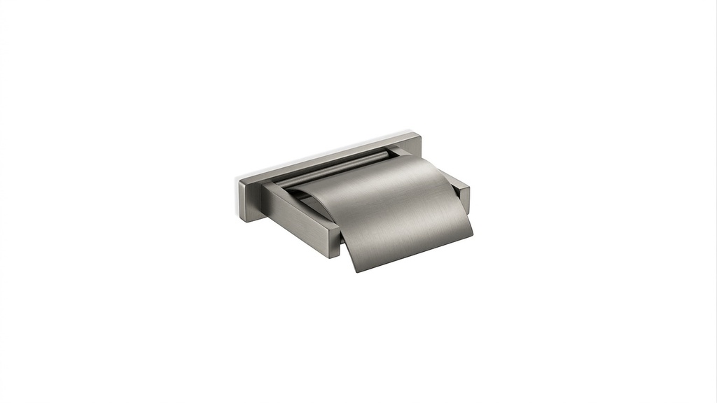 Porte-papier LEO avec couvercle, nickel brossé