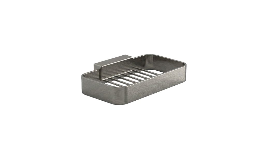 Porte-savon à barrettes LEO 15x10x3cm , nickel brossé