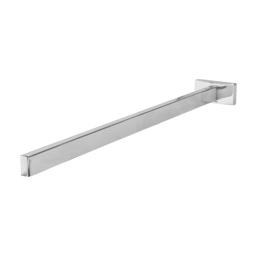 Porte-serviette LEO, 32 cm, 1 bras fixe, Nickel brossé