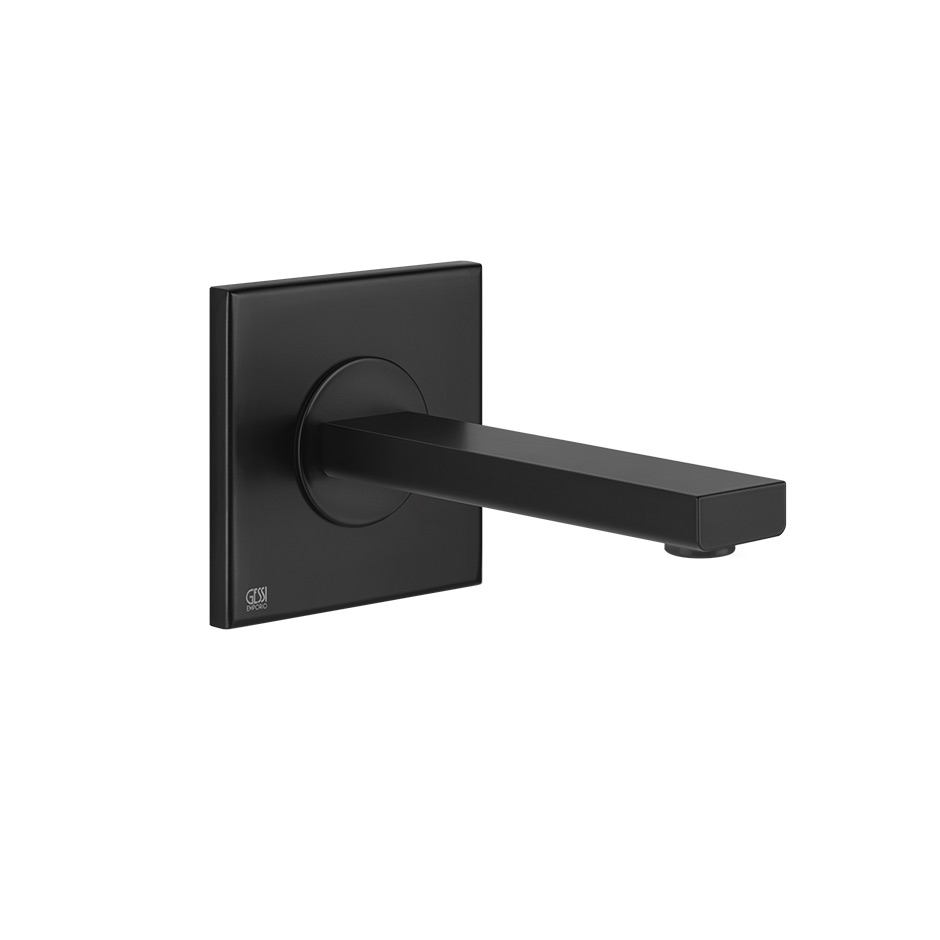 Bec de lavabo mural S 147 mm, avec raccordement 1/2", à compléter d'un mitigeur à commande séparée, groupe acoustique I, débit 5 l/min, 299 noir XL
