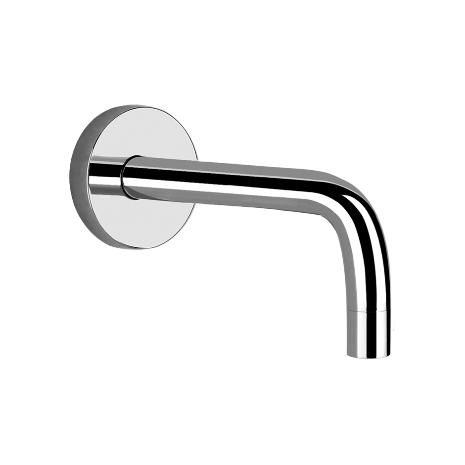 Bec de lavabo mural VIA TORTONA, S 166 mm, avec rosace, groupe acoustique I, débit 5 l/min, chromé