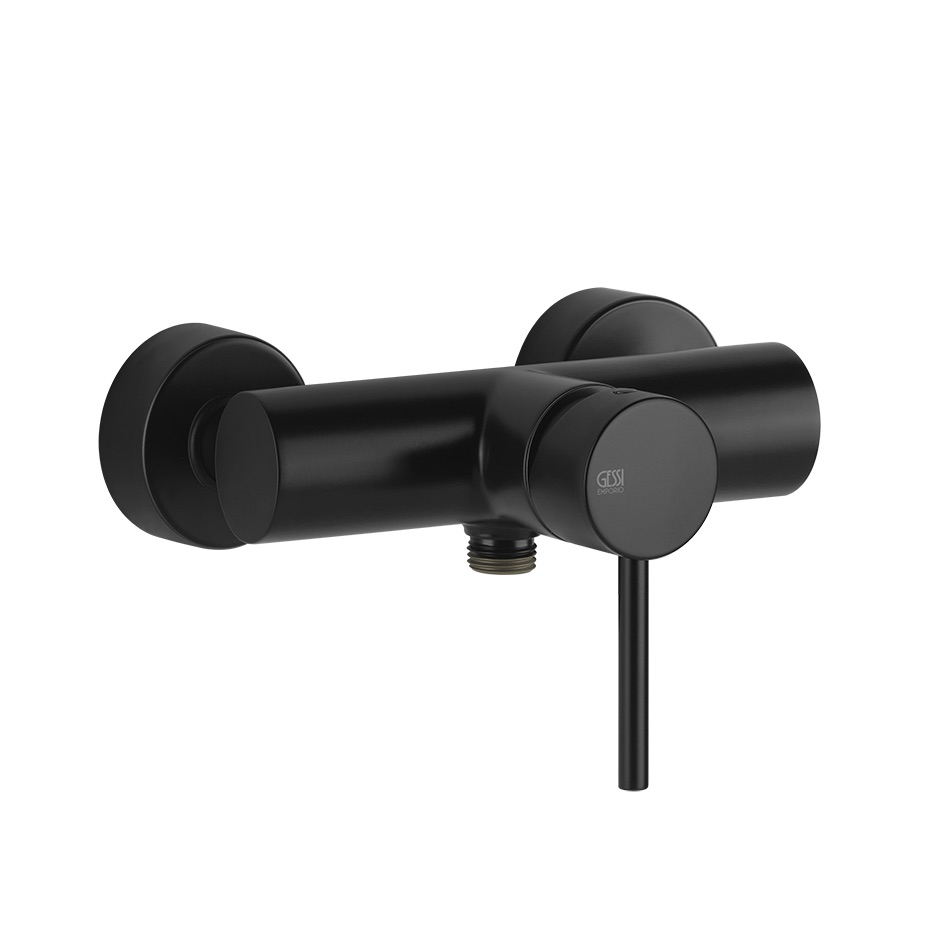 Mélangeur de douche VIA TORTONA E 150 mm, avec raccords excentriques 1/2 X 1/2, sans tuyau de douche et douchette, groupe acoustique II, débit 31 l/min, 299 noir XL