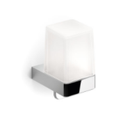 Distributeur de savon ISOLA avec levier, réservoir en verre satiné, chromé