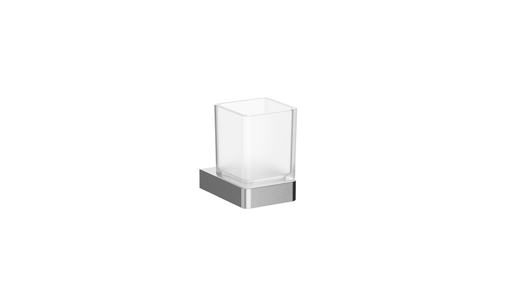 Porte-verre ISOLA verre satiné, chromé