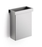 Module poubelle ISOLA L - 200 mm, H 253 x P 99 mm, acier inoxydable brossé