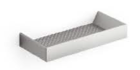 Panier porte-savon ISOLA - 17,5 x 10,0 x 3,0 cm, acier inoxydable brossé