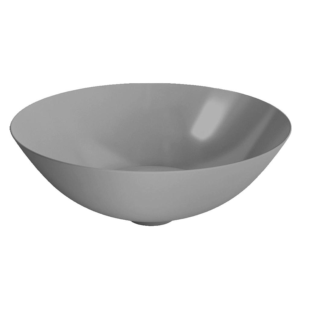 Iris, Vasque IRIS, 37.5x37.5x14 cm (sans lentille 1624C0679), acier émaillé, gris clair mat 060 ou couleur à choix