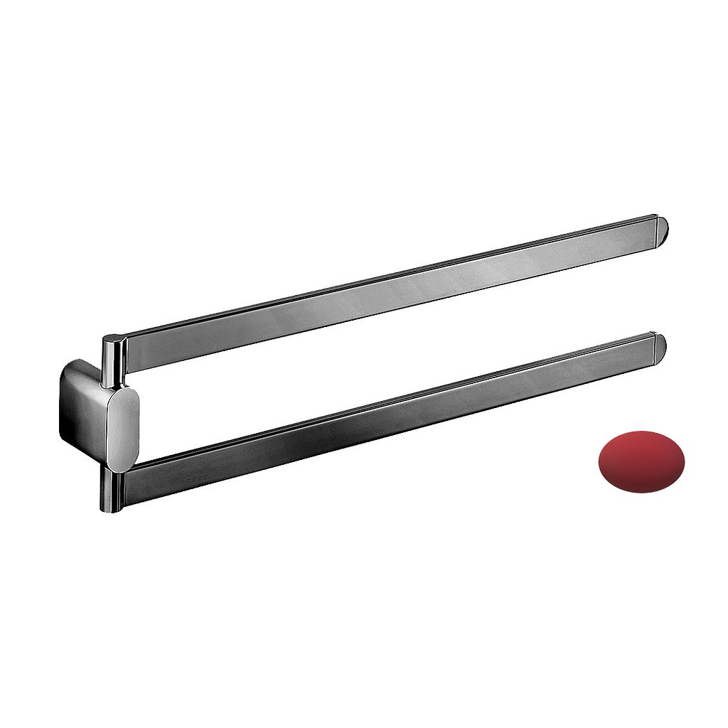 Porte-serviette à 2 bras articulés MILAN P 40 cm, nickel brossé