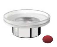 Porte-savon MILAN à poser, avec coupelle en verre satiné, nickel brossé