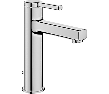 Mélangeur de lavabo AVA 2.0 S 125 mm, goulot fixe vidage excentrique, chromeline