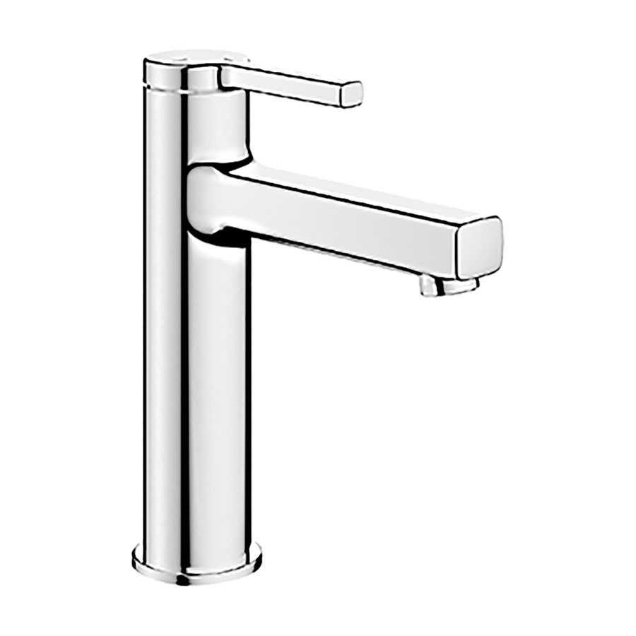 Mélangeur de lavabo AVA 2.0 eau froide par position du levier au milieu, S 125 mm goulot fixe, sans vidage, chromeline