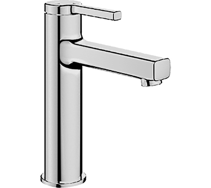 Mélangeur de lavabo AVA 2.0 eau froide par position du levier au milieu, S 125 mm goulot fixe, vidage Push Open, chromeline