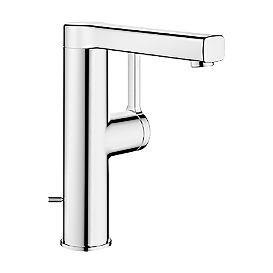 Mélangeur de lavabo AVA 2.0 S 150 mm, goulot mobile levier possible uniquement sur la droite, vidage excentrique, chromeline