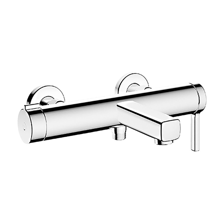 Mélangeur de bain AVA 2.0 E 153 mm, raccords d'arrêt 1/2" x 3/4", chromeline