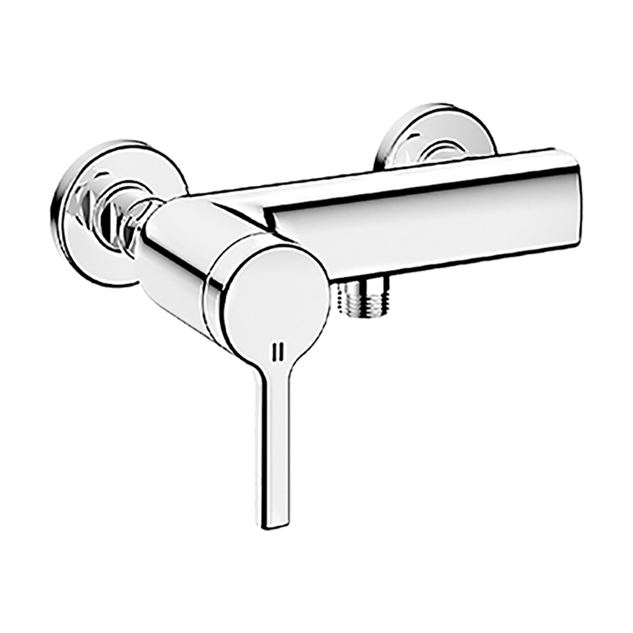 Mélangeur de douche AVA 2.0 E 153 mm, raccords d'arrêt 1/2" x 1/2", chromeline