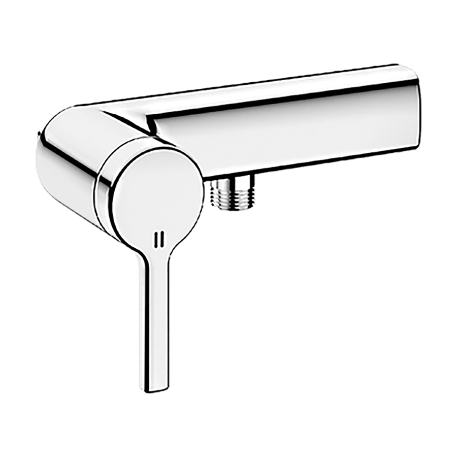 Mélangeur de douche AVA 2.0 E 153 mm, monocommande, nu, chromeline
