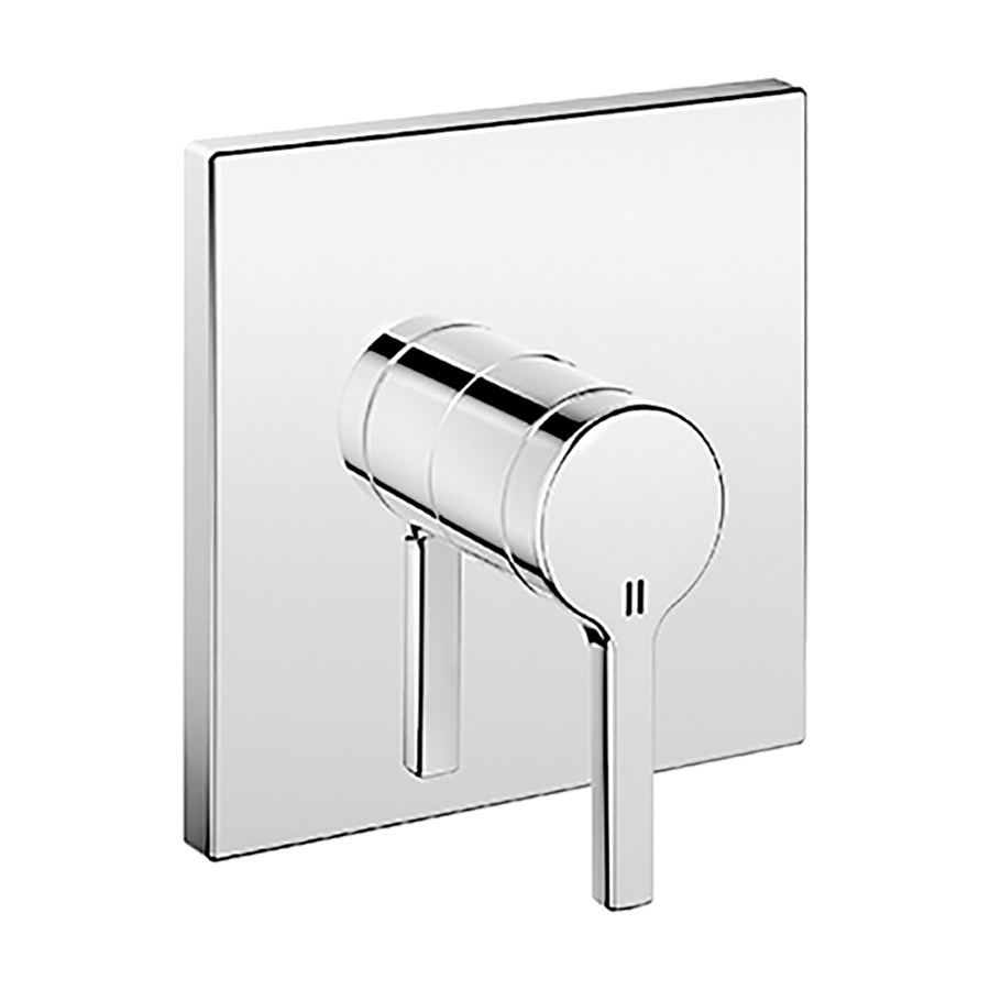 Mélangeur de douche AVA 2.0 UP set de montage final, plaque de recouvrement 15 x 15 cm sans corps à encastrer Nr. 39.999.900.931 / 39.999.910.931, chromeline