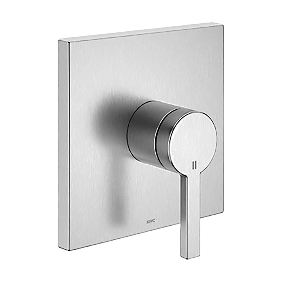 Mélangeur de douche AVA E INOX UP set de montage final, plaque de recouvrement 15 x 15 cm sans corps à encastrer Nr. 39.999.900.931 / 39.999.910.931, acier inoxydable brossé