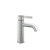 Mélangeur de lavabo BELLA S 115 mm, goulot fixe sans vidage, tuyaux de raccordement flexibles 3/8" groupe acoustique NT, acier inoxydable brossé