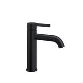 Mélangeur de lavabo BELLA S 140 mm, goulot fixe sans vidage, tuyaux de raccordement flexibles 3/8" groupe acoustique NT, noir mat
