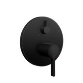 Mélangeur de bain BELLA UP set de montage final, inverseur, plaque de recouvrement D 17 cm, sans corps à encastrer Nr. 39.999.900.931 / 39.999.910.931, groupe acoustique I, noir mat