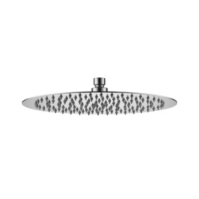 Pomme de douche D 30 cm, 1/2", acier inoxydable, avec rotule, sans bras de douche murale/plafond, acier inoxydable