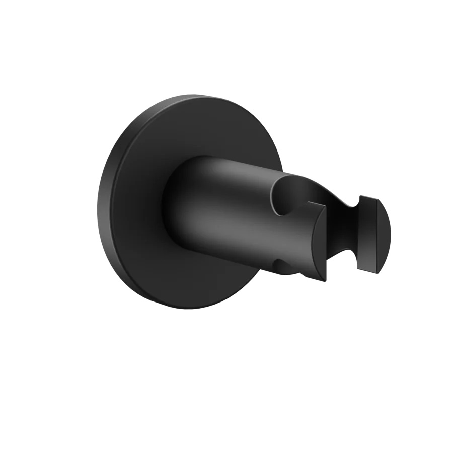 Support de douche, rosace D 48 mm, noir mat