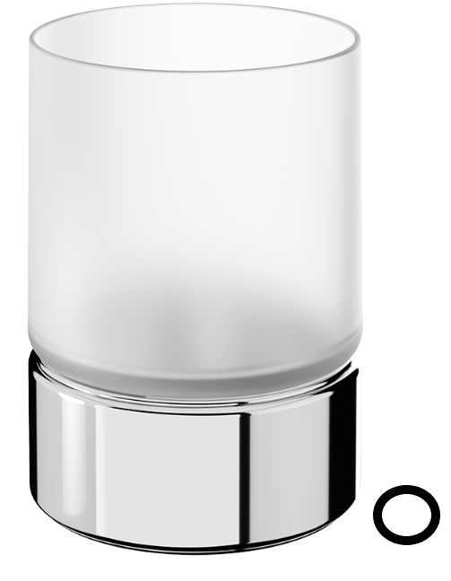 Porte-verre à poser MILAN verre en verre satiné, blanc mat