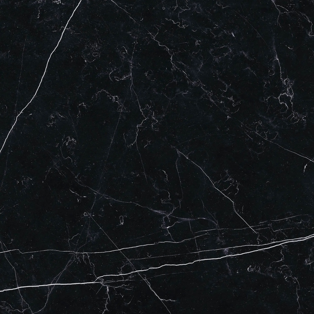Grès Cérame non émaillé Malmö - Noir veiné - 600x600x8mm ret poli brillant - 1.44 m2 - 18 Kg/ m2 - V2 - 46.08 m2/palette