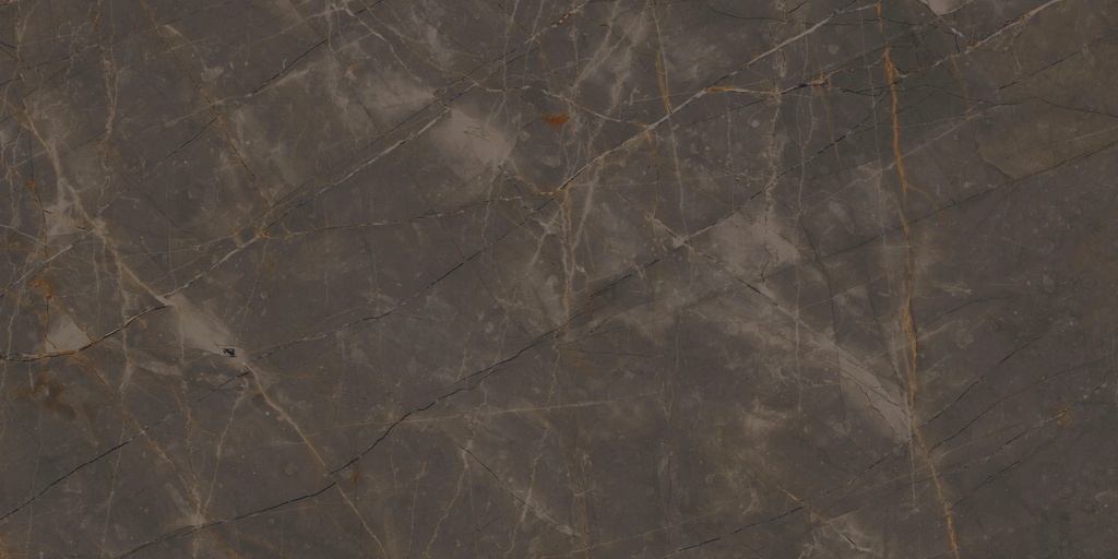 Grès Cérame non émaillé Malmö Gris brun 600x1200x8mm ret poli brillant - 1.44 m2 - 18Kg/ m2 - V3 - 43.20 m2/palette