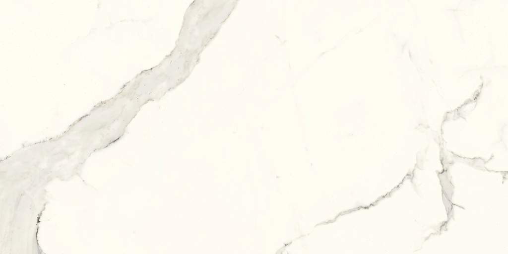 Grès Cérame non émaillé Malmö Blanc veiné moyen 600x1200x8mm ret poli brillant - 1.44 m2 - 18Kg/ m2 - V3 - 43.20 m2/palette