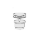Bonde soupape d'écoulement libre (pas de fermeture) ajustable de min. 0 à max. 60 mm, diam. 64 mm, pour lavabo sans trop-plein (Theo) - cache-bonde chromé