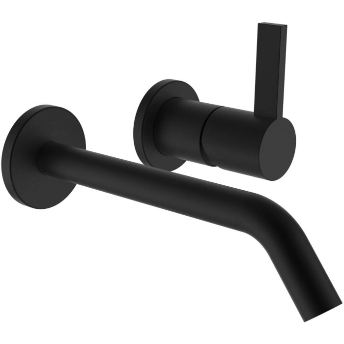 Mélangeur mural KARTELL BY LAUFEN S 175 mm, goulot fixe débit 5,7 l/min, sans corps à encastrer WI574049000000 groupe acoustique I, noir mat