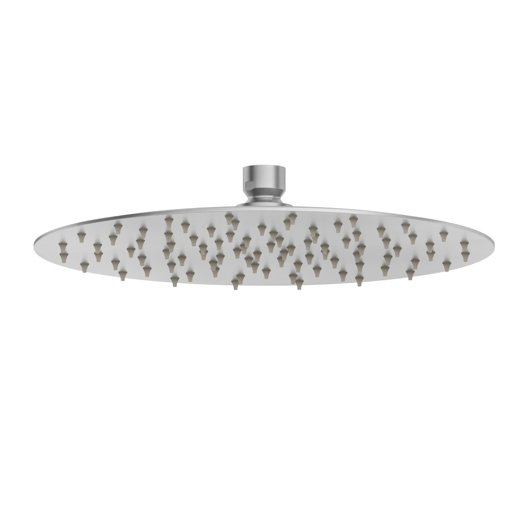 Douche pluie ronde Ø 250 mm X-STEEL 316, rotule, débit 9 l/min sans bras de douche mural/plafond, acier inox