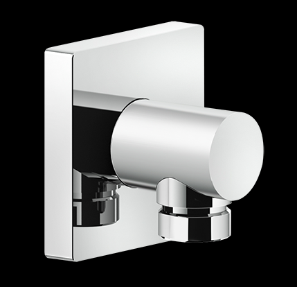 [1621C1089] Sortie murale EMPORIO coudée 1/2", L 45 mm, rosace carrée, chromé