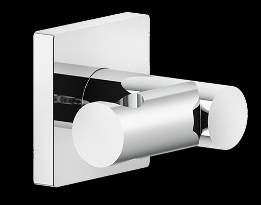 [1621C1092] Support mural EMPORIO orientable pour douchette, rosace carrée, chromé