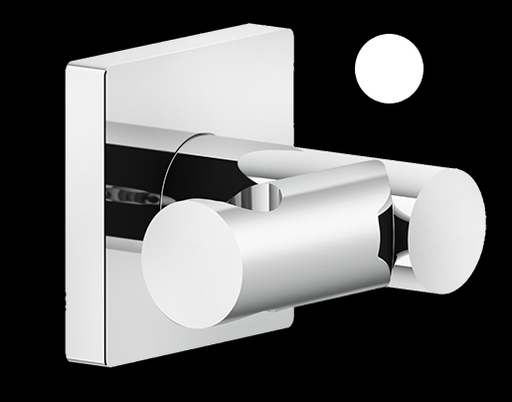 [1621C1093] Support mural EMPORIO orientable pour douchette, rosace carrée, 299 noir XL