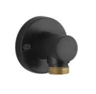 [1621C1096] Sortie murale EMPORIO coudée 1/2", L 45 mm, rosace ronde, 299 noir XL