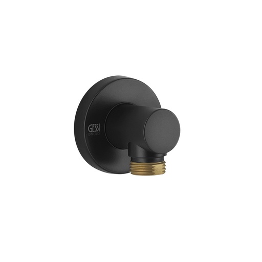 [1621C1096] Sortie murale EMPORIO coudée 1/2", L 45 mm, rosace ronde, 299 noir XL