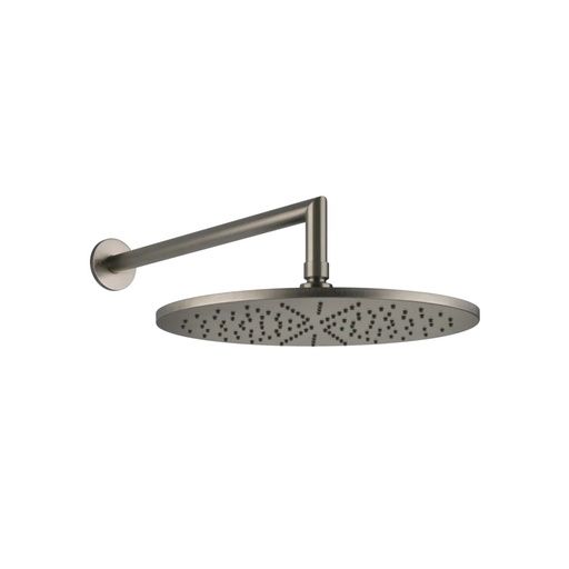 [1621C1103] Tête de douche ronde EMPORIO Diam. 30 cm, avec bras mural de douche 1/2" L= 34.8 cm, modèle coude rond avec rosace ronde, 3 bar, groupe acoustique I, débit 9 l/min, 149 Finox