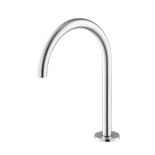 [1621S0863] Bec de lavabo X-STEEL 316, S 180 mm, H 272 mm, sans bonde push-open, acier inox
